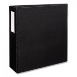 Avery Durable Non-View Binder with DuraHinge and EZD Rings, 3 Rings, 4" Capacity, 11 x 8.5, Black, (8802