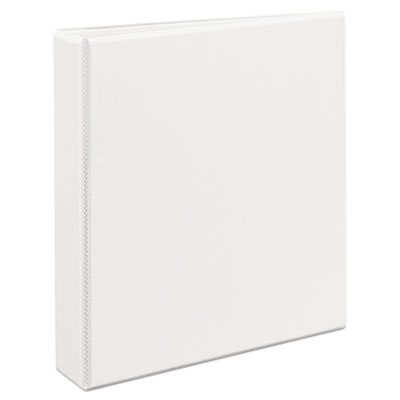 Avery Durable View Binder with DuraHinge and EZD Rings, 3 Rings, 1.5" Capacity, 11 x 8.5, White, (9401