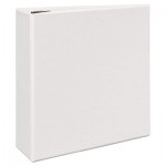 Avery Durable View Binder with DuraHinge and EZD Rings, 3 Rings, 4" Capacity, 11 x 8.5, White, (9801) AVE09801