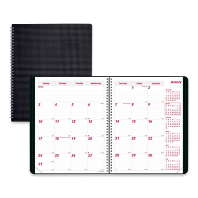 Brownline CB1262V.BLK DuraFlex 14-Month Planner, 11 x 8.5, Black, 2021 REDCB1262VBLK