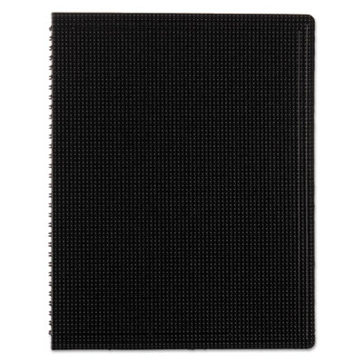 Blueline B41.81 Duraflex Poly Notebook, 1 Subject, Medium/College Rule, Black Cover, 11 x 8.5, 80 Sheets REDB4181