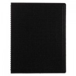 Blueline B41.81 Duraflex Poly Notebook, 1 Subject, Medium/College Rule, Black Cover, 11 x 8.5, 80 Sheets REDB4181