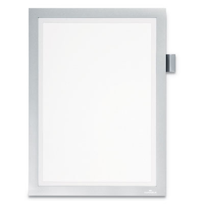 Durable DURAFRAME Note Sign Holder, 8 1/2" x 11", Silver Frame DBL477323