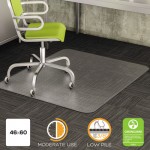 deflecto DuraMat Moderate Use Chair Mat for Low Pile Carpet, Beveled, 46 x 60, Clear DEFCM13443F