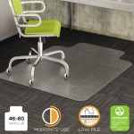 deflecto DuraMat Moderate Use Chair Mat for Low Pile Carpet, Beveled, 46x60 w/Lip, Clear DEFCM13433F