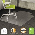 deflecto DuraMat Moderate Use Chair Mat for Low Pile Carpet, Beveled, 45x53 w/Lip, Clear DEFCM13233