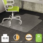 deflecto DuraMat Moderate Use Chair Mat for Low Pile Carpet, 36 x 48 w/Lip, Clear DEFCM13113