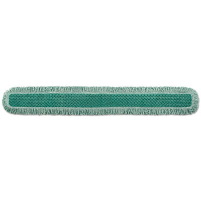 Rubbermaid Commercial HYGENE FGQ46000GR00 Dust Mop Heads With Fringe, Green, 60 in., Microfiber, Cut-End RCPQ460GRE