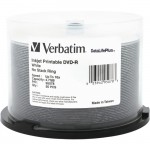 Verbatim DVD-R 4.7GB 16x DataLifePlus White Inkjet Printable 50pk Spindle 95078