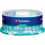 Verbatim DVD-RW 4.7GB 4X Branded 30pk Spindle 95179