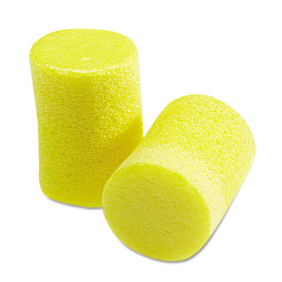 3M E A R Classic Earplugs, Pillow Paks, Uncorded, Foam, Yellow, 30 Pairs MMM3101060