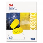 3M E A R Classic Small Earplugs in Pillow Paks, PVC Foam, Yellow, 200 Pairs MMM3101103