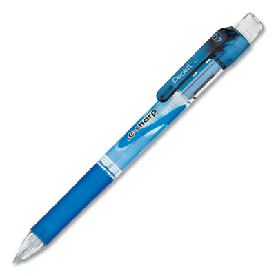 Pentel e-Sharp Mechanical Pencil, 0.7 mm, HB (#2.5), Black Lead, Blue Barrel, Dozen PENAZ127C