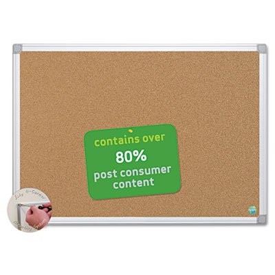 Mastervision Earth Cork Board, 36 x 48, Aluminum Frame BVCCA051790