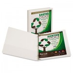 Samsill Earth's Choice Biodegradable Round Ring View Binder, 1/2" Cap, White SAM18917