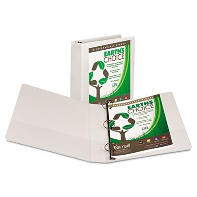 Samsill Earth's Choice Biodegradable Round Ring View Binder, 1-1/2" Cap, White SAM18957