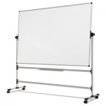 MasterVision Earth Silver Easy Clean Revolver Dry Erase Board,48x70, White, Steel Frame BVCRQR0521