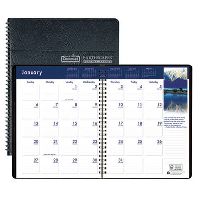 House of Doolittle 26402 Earthscapes Full-Color Monthly Planner, 8-1/2 x 11, Black, 2015-2017 HOD26402