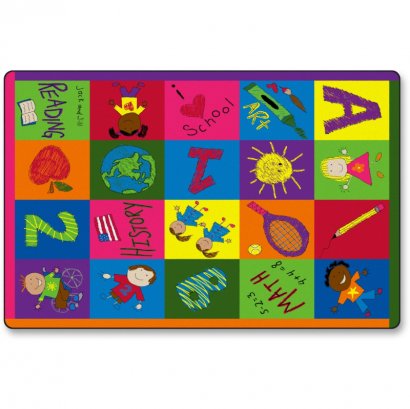 Easy Care Primary Pictures Rug CE19422W