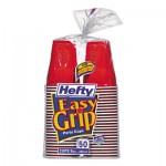 Hefty PAC C20950 Easy Grip Disposable Plastic Party Cups, 9 oz, Red, 50/Pack, 12 Packs/Carton RFPC20950CT