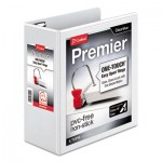 Easy-Open ClearVue Extra-Wide Locking Slant-D Binder, 4" Cap, 11 x 8 1/2, White CRD10340
