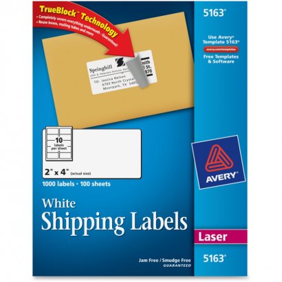 Avery Easy Peel Address Label 5163