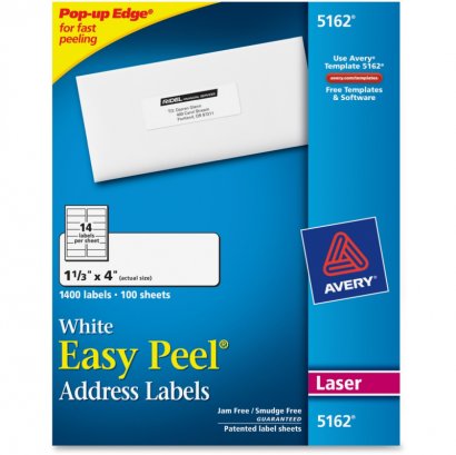 Avery Easy Peel Address Label 5162