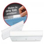 Smead Easy Slide Hanging Folder Tab, 1/3-Cut Tabs, White/Clear, 3.5" Wide, 18/Pack SMD64626