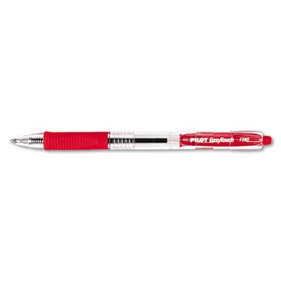 Pilot EasyTouch Retractable Ball Point Pen, Red Ink, .7mm, Dozen PIL32212