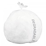 Stout Eco-Degradable Plastic Trash Garbage Bag, 13gal, .70 mil, 24x30, White, 120/Box STOG2430W70