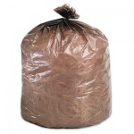 Stout Eco-Degradable Plastic Trash Garbage Bag, 39gal, 1.1mil, 33 x 44, Brown, 40/Box STOG3344B11