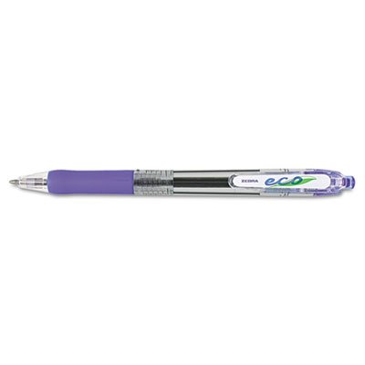 Zebra ECO Jimnie Clip Retractable Ballpoint, Blue Ink, Medium, Dozen ZEB22520