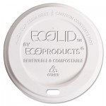 Eco-Products EcoLid Renewable/Compostable Hot Cup Lids, Fits 8 oz Hot Cups, 50/PK, 16 PK/CT ECOEPECOLID8