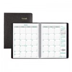 Brownline CB435W.BLK EcoLogix Recycled Monthly Planner, 11 x 8.5, Black Soft Cover, 2021 REDCB435WBLK