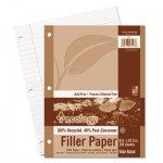 Pacon Ecology Filler Paper, 8 x 10-1/2, Wide Ruled, 3-Hole Punch, White, 150 Sheets/PK PAC3203