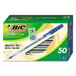 Ecolutions Round Stic Ballpoint Pen, Blue Ink, 1mm, Medium, 50/Pack BICGSME509BE