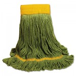 1200L EcoMop Looped-End Mop Head, Recycled Fibers, Large Size, Green BWK1200LEA