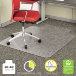 deflecto EconoMat Occasional Use Chair Mat for Low Pile, 36 x 48 w/Lip, Clear DEFCM11112