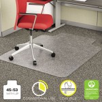 deflecto EconoMat Occasional Use Chair Mat for Low Pile, 45 x 53 w/Lip, Clear DEFCM11232