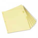 UNV21873 Economical Insertable Index, Clear Tabs, 8-Tab, Letter, Buff, 6 Sets/Pack UNV21873