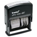 Trodat 4817 Economy 12-Message Stamp, Dater, Self-Inking, 2 x 3/8, Black USSE4817