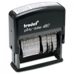 Trodat 4817 Economy 12-Message Stamp, Dater, Self-Inking, 2 x 3/8, Black USSE4817