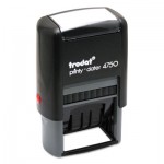 Trodat 4754 Economy 5-in-1 Stamp, Dater, Self-Inking, 1 5/8 x 1, Blue/Red USSE4754