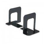 UNV54051 Economy Bookends, Standard, 4 3/4 x 5 1/4 x 5, Heavy Gauge Steel, Black UNV54051