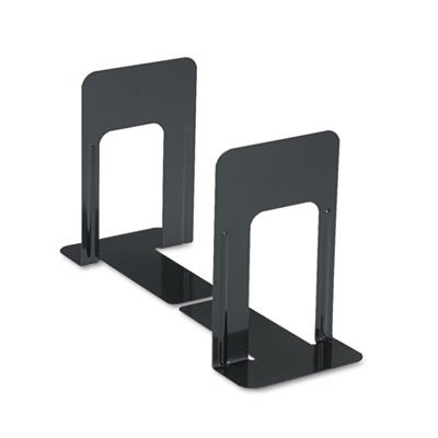 UNV54091 Economy Bookends, Standard, 5 7/8 x 8 1/4 x 9, Heavy Gauge Steel, Black UNV54091