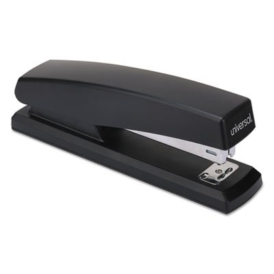 UNV43118 Economy Full Strip Stapler, 12-Sheet Capacity, Black UNV43118