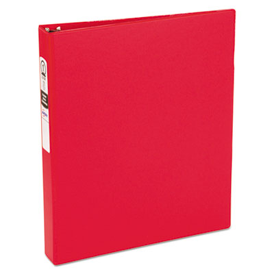 Avery Economy Non-View Binder with Round Rings, 3 Rings, 1" Capacity, 11 x 8.5, Red, (3310) AVE03310