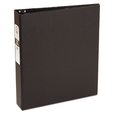 Avery Economy Non-View Binder with Round Rings, 3 Rings, 1.5" Capacity, 11 x 8.5, Black, (3401) AVE03401