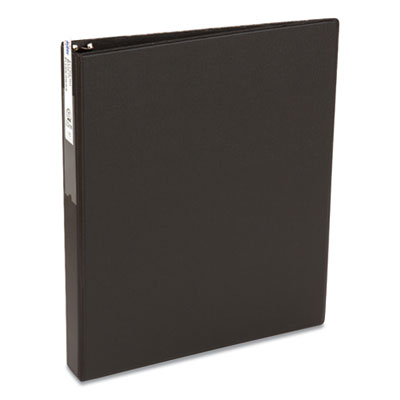 Avery Economy Non-View Binder with Round Rings, 3 Rings, 1" Capacity, 11 x 8.5, Black, (4301) AVE04301