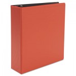 UNV30409 Economy Non-View Round Ring Binder, 3" Capacity, Red UNV30409